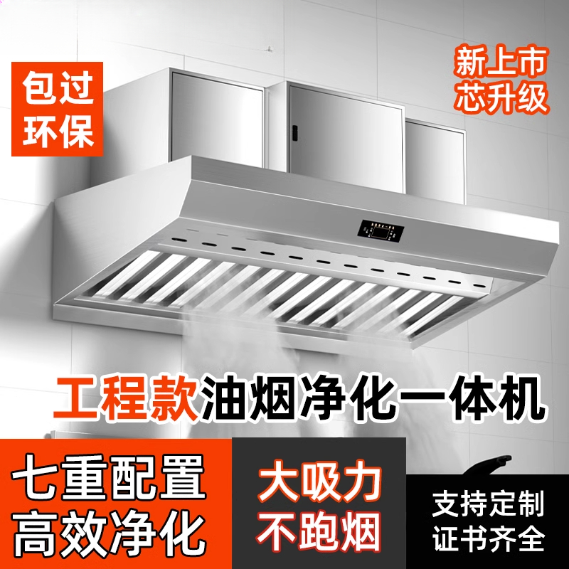 Range Commercial Kitchen - Commerciële keukenrookzuiveringsmachine met grote zuigkracht en