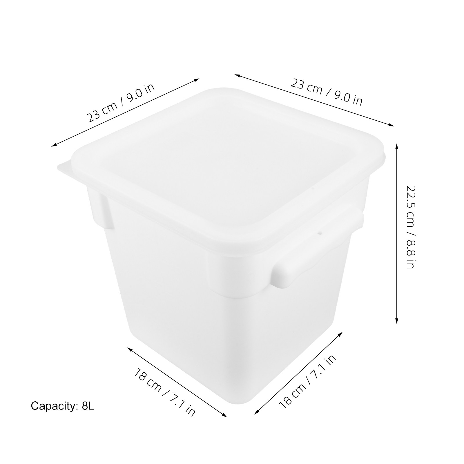 Plastic vierkante opbergcontai - Commercial Kitchen Bin recensie en prijs